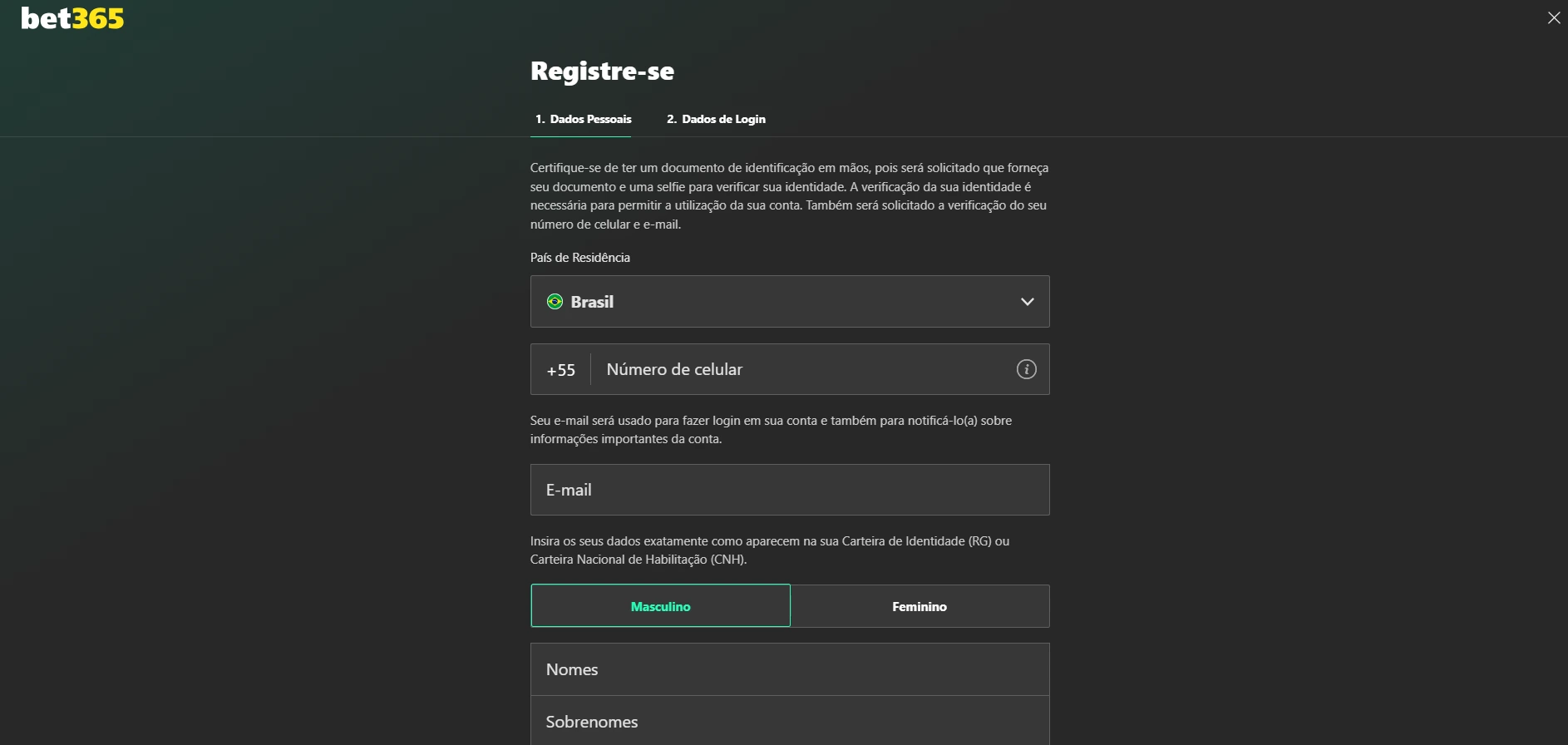 bet365 registration